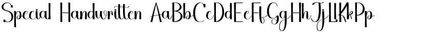 Special Handwritten font