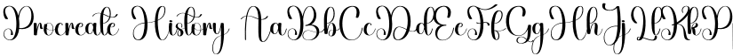 Procreate History font