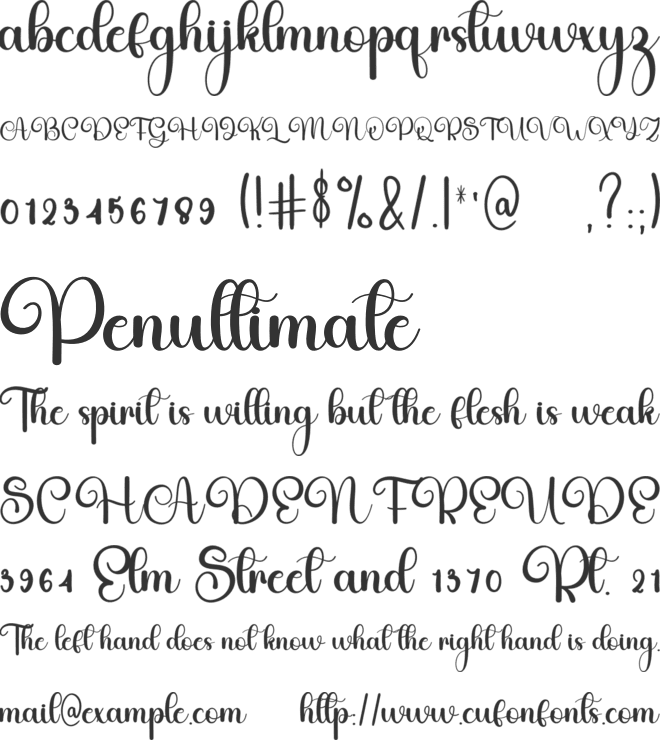 Romantic Moment font preview