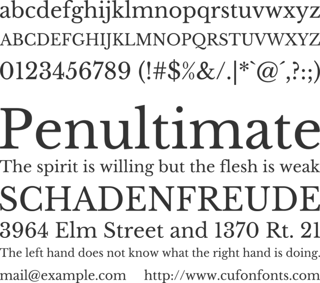 Libre Baskerville font preview