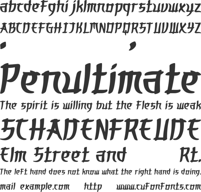 Shinkai font preview