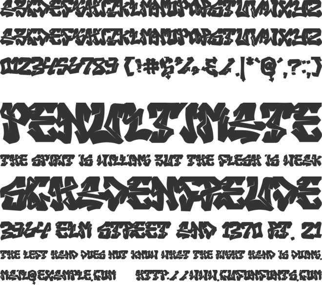 Melttrax font preview