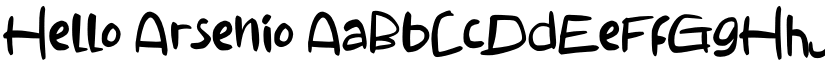 Hello Arsenio font