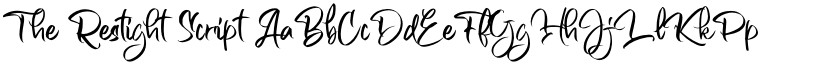 The Restight Script font