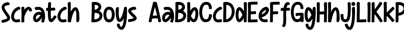 Scratch Boys font
