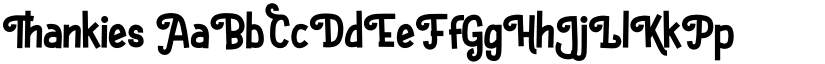 Thankies font