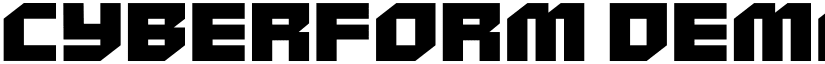 Cyberform Demo Regular font