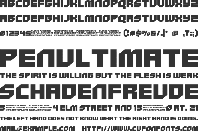 Cyberform Futuristic Font font preview
