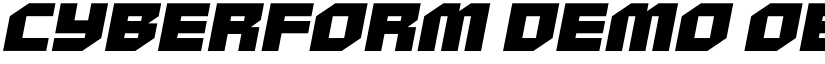 Cyberform Demo Oblique font
