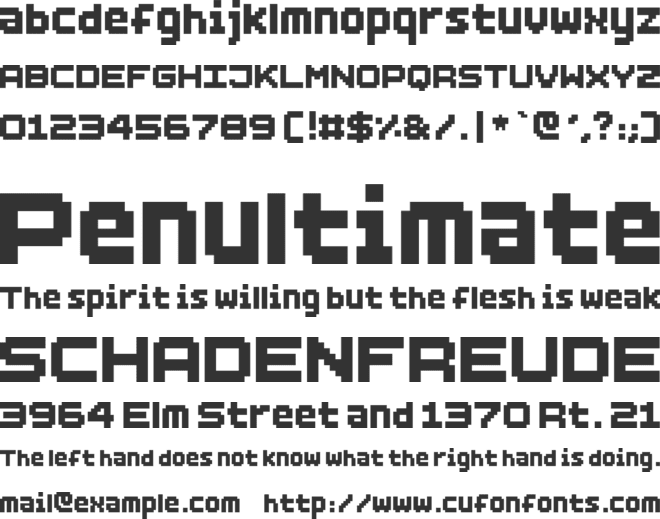 BoldPixels font preview