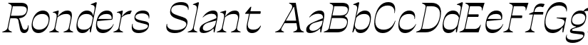 Ronders Slant font