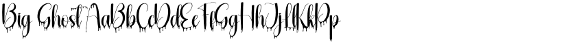 Big Ghost font
