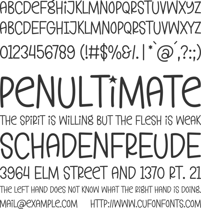 Starry Christmas font preview