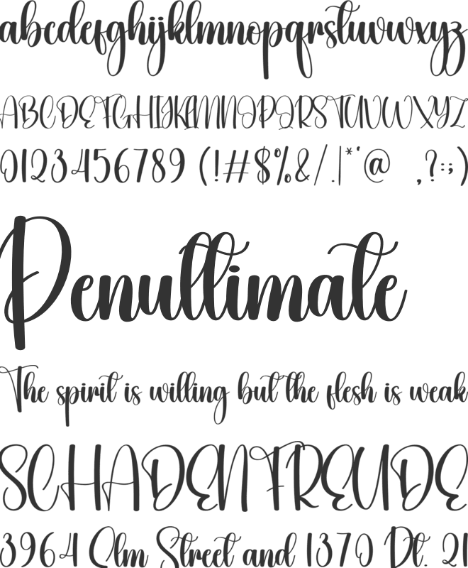 Waiting font preview