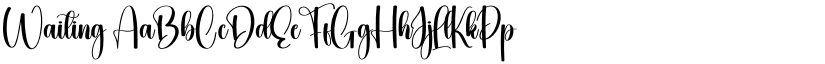 Waiting font