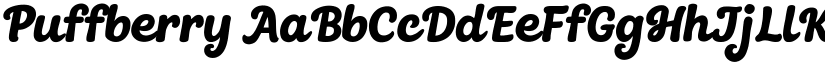 Puffberry font