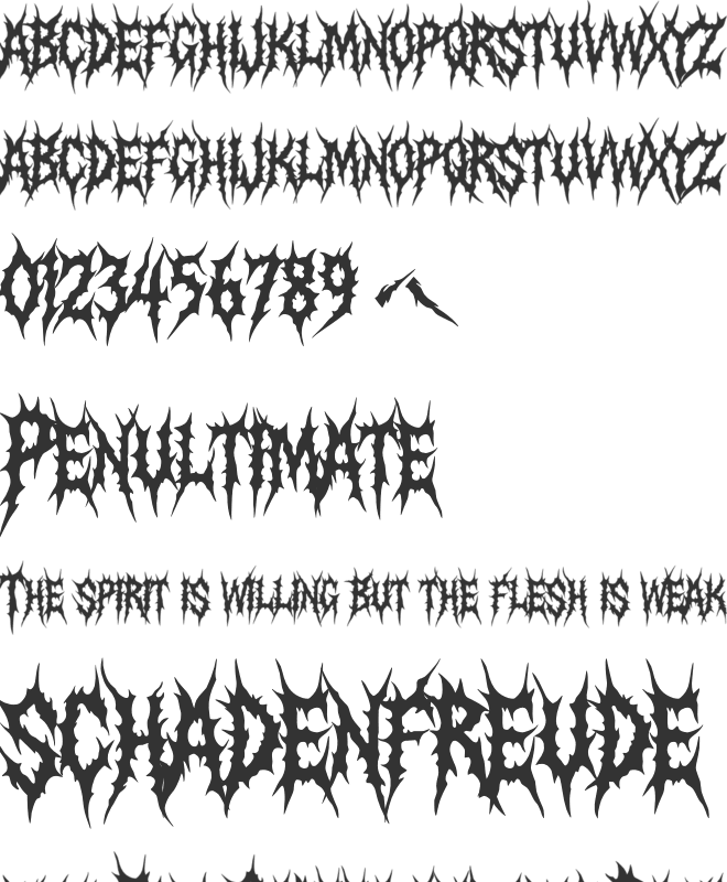 Crimson Curse font preview