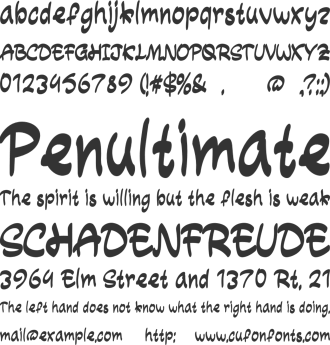 Leayci font preview