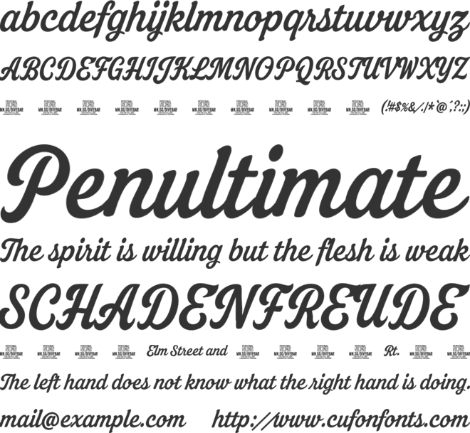 Divebar Vintage PERSONAL USE font preview