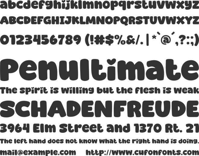 Super Malibu font preview