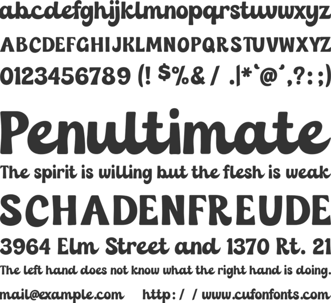 The Rolling Stone font preview