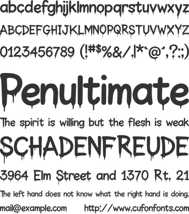 Spagelato font preview