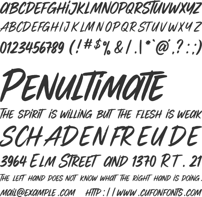 Glamour Magazine font preview