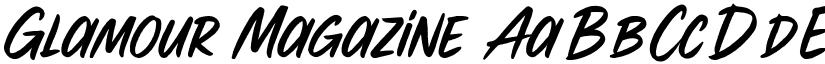 Glamour Magazine font
