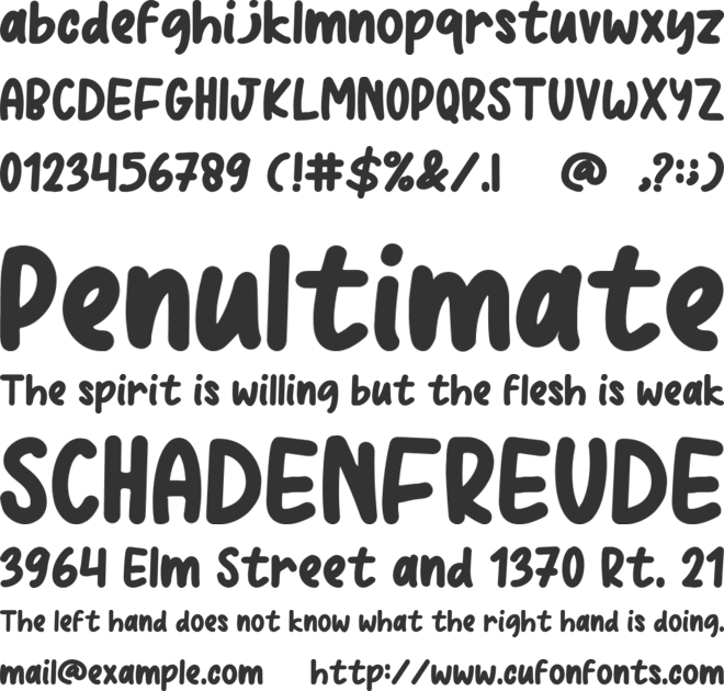 Jayen King font preview