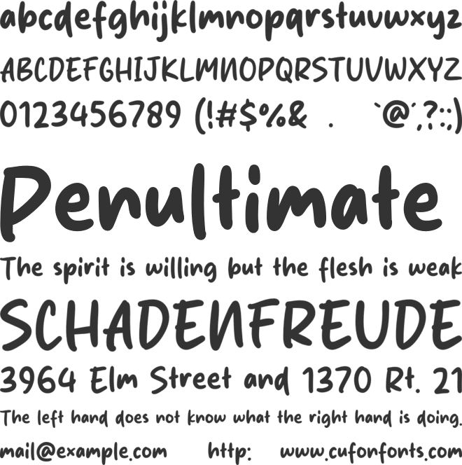 Peak Streak font preview