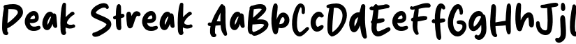 Peak Streak font