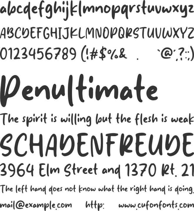 Simple Thursday font preview