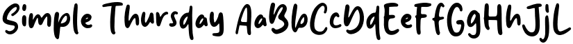 Simple Thursday font