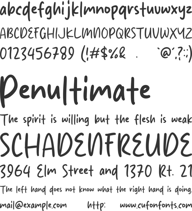 Sticky Chicken font preview