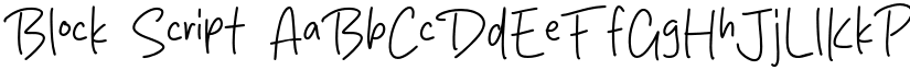 Block Script font