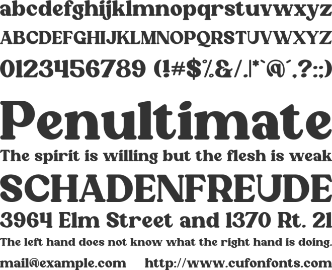 Roffene font preview