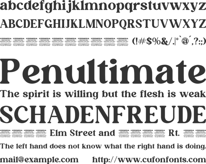 Millaris Personal Use Only font preview