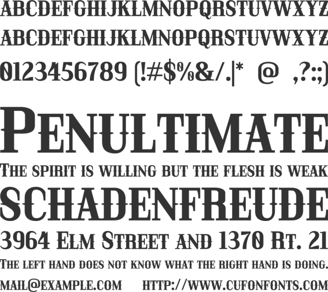 Deadtoast font preview