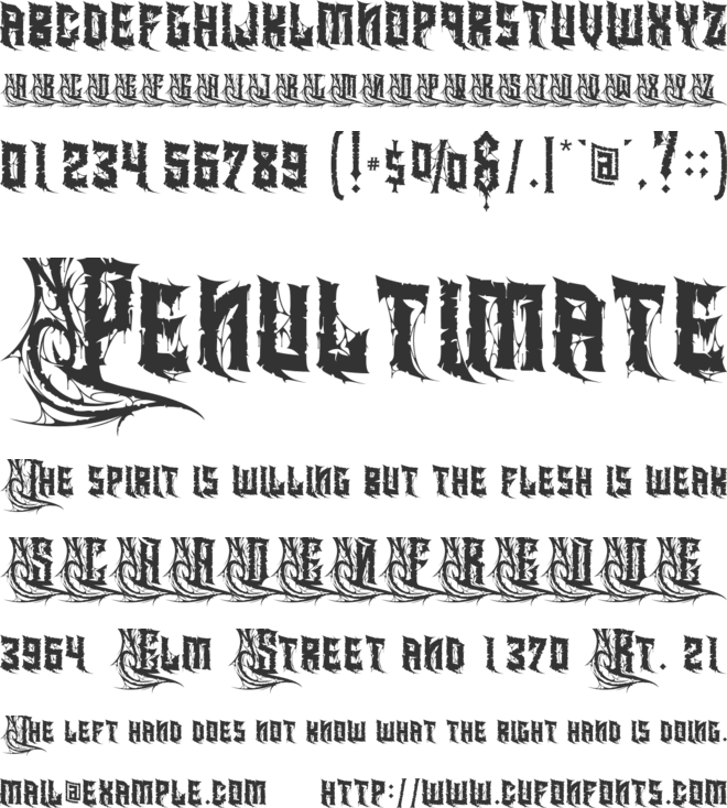 Heavytal-Personal use font preview