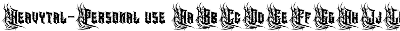 Heavytal-Personal use font