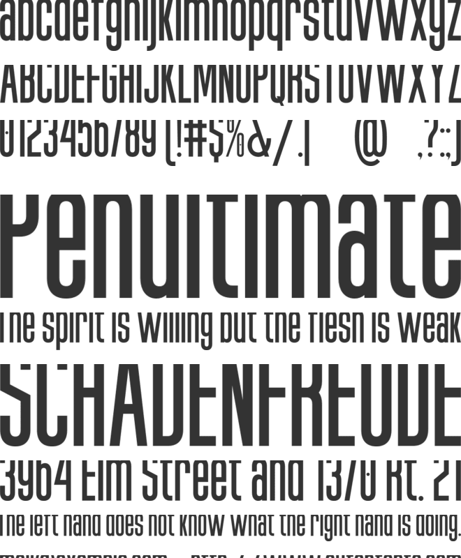 Ventro font preview