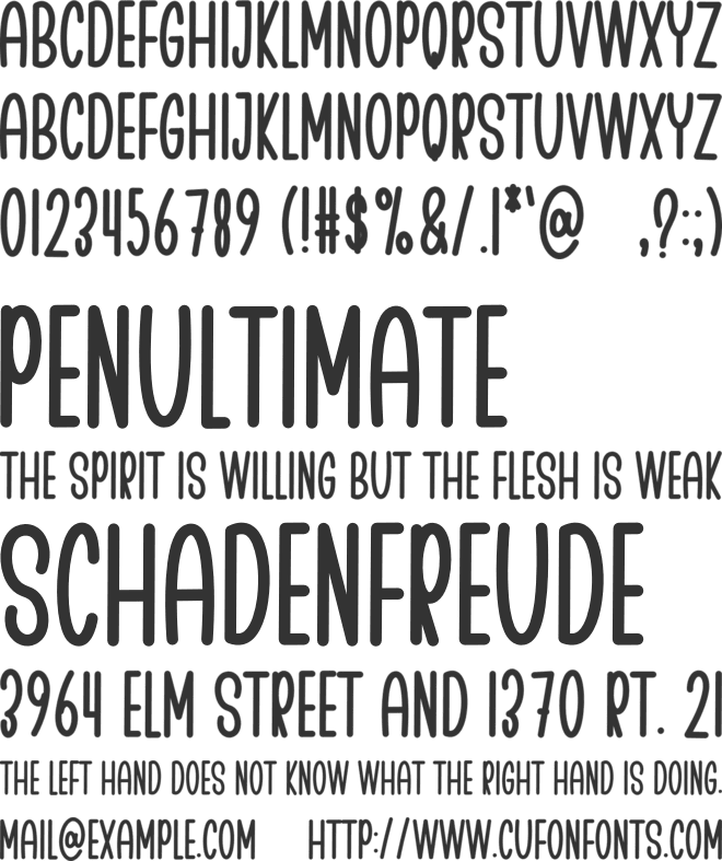 MORNING SUNRISE font preview