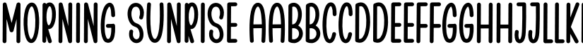 MORNING SUNRISE font