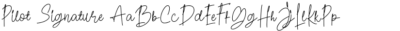 Pilot Signature font