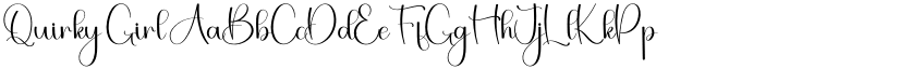 Quirky Girl font