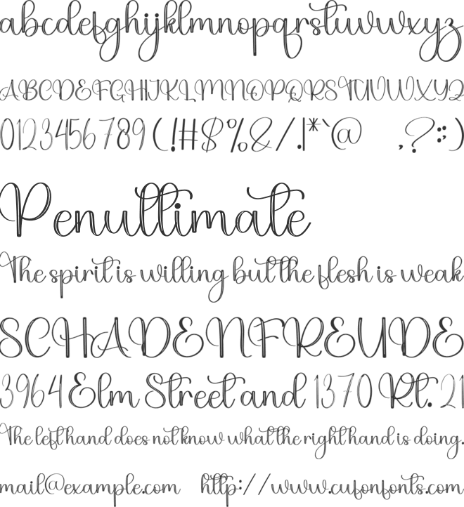 Smoothie Drink font preview