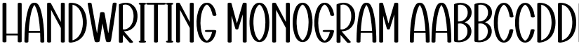 Handwriting Monogram font