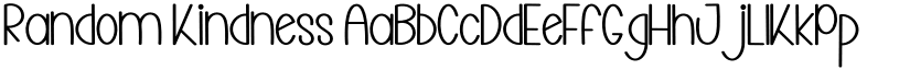 Random Kindness font