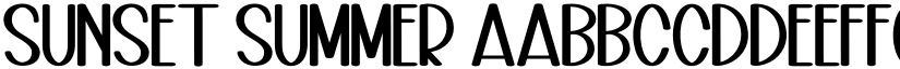 Sunset Summer font