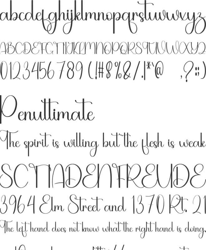 Fattening Food font preview